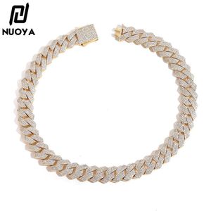 Colares pendentes Moda Hip Hop Jewelry Pass Diamond Tester Diamond Iced OUT Colar Charge Men Chain Cuban Link 240302