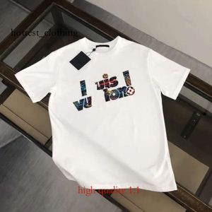 Lousi vouton koszula letnia designerka T koszula swobodni mężczyźni i koszulka print z nadrukiem krótkie rękawy Sprzedawanie wysokiej klasy mężczyzn Hip-Hop Clothing Rozmiar M-4xl 72d7
