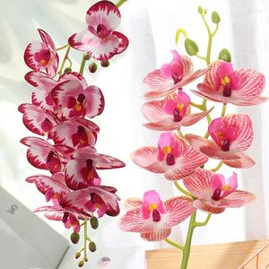 Decorative Flowers 7/11 Heads 3D Small Butterfly Orchid Artificial Flower Wedding Party Decoration Fake Home Table Living Room Decor