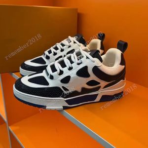 2024 Designer Skate Sneaker Virgil Casual Shoes Men and Women Calfskin Leather Abloh Black White Green Red Blue Leather Overlays 36-45 R29