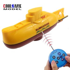 Coolbank Mini RC Tekne 6 Kanallı Uzaktan Kumanda Tekne Gemi Elektrikli RC Denizaltı Oyuncakları Simülasyon RC Model Hediyesi Çocuklar için 240518