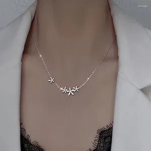 Hänghalsband 925 silverpläterad zirkonblomma charm pendent halsband kreativa eleganta bröllop smycken för kvinnor flickor choker dz021