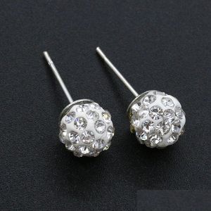 Stud Selling Ear Luxury Crystal Zircon 925 Sier örhängen för kvinnor Nya leveranser Fashion Jewelry Charm Beautif Drop Delivery Dhoqa