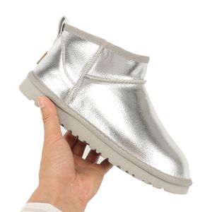 UG GS Winter Silver Platforma Platforma Klasyczna mini bobies kobieta moda futro puszyste grube podeszwy buty śnieżne damskie ciepłe puszki 024