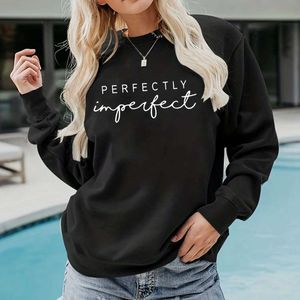 Kadın Hoodies Sweatshirts Kadın Büyük Boy Hoodies Sonbahar Kış Kışlı Sıcak Kapüşonlu Sweatshirts Kadın Gündelik Uzun Kollu Külot Üst Sokak Giyim Z240529