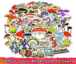 50 PSC Color Mushroom Sticker Toys для детей аниме наклейка для ноутбука ноутбука для ноутбука.