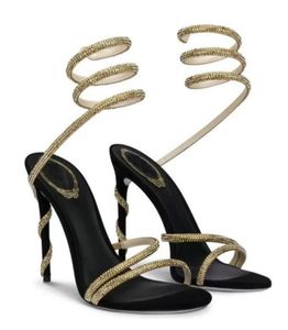 Роскошные сексуальные сандалии обувь Margot Jewel Snake High Heels Lady Lady Soede Pumps Свадебная свадьба Женщины 039s насосы Eu35425423733
