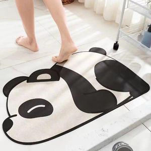 Bath Mats Cartoon Animal Floor Mat Diatomaceous Earth Absorbent Bathroom Shower Door Rug Kawaii Non-slip Living Room Bedroom Carpet