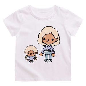 T-shirty TOCA Life World Kids T-shirty Kawaii/Cute 100% bawełniane tee mody/komiksowe krótkie rękawe i letnie topy lekkie Strech D240529
