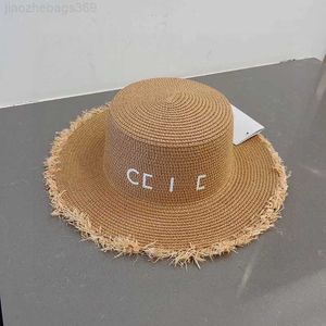 Chapéus largos chapéus chapé de balde de luxo feminino palha de palha gorjeta chapé de balde mensagens de sol chapéu de pesca de grama moda chapéus largos de aba luxurys casquette de verão gabinete casua