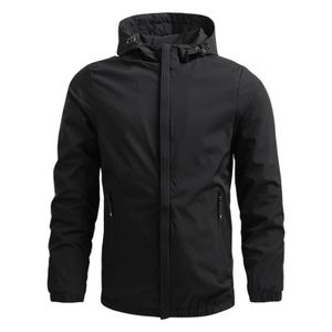 Spring and Autumn Waterproof Jackets Hooded Water Resistant Jacket for Hiking Travel Casual Wear