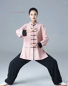 Ethnische Kleidung 2024 Traditionelle chinesische Tai Chi Uniform atmungsaktive Sportarten im Freien Training Wushu Martial Arts