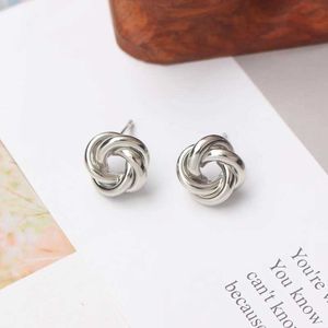 Stud Small Metal Knot Twist Stud örhängen Kvinnor Geometriska uttalande örhängen Maxi Punk Party Vintage Christmas Day Gifts Bijoux