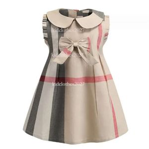 2024 Nowa moda wiosna Dziewczyna Dziewczyna sukienka Dziewczyny Dziewczyny Ubranie Bawełniane rękawie oddychające dla dzieci sukienki letnie na ubrania ubrania dziecięce
