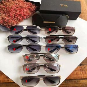 Solglasögon av högsta kvalitet mach sex för män Italien designer rektangel solglasögon metall ram 100% anti-uv lins unisex stil sommarglasögon 290U