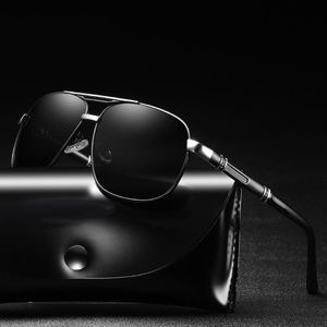 Okulary przeciwsłoneczne spolaryzowane męskie projektant marki 60 mm lotnictwo pilotażowe dla męskich gogli Goggles Uv400 Gafas Sol Hombre 267W