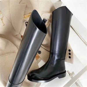 Botlar Uzun Genunine Deri Kadın Giyim Giyim Boot Gerçekten Ayakkabı Tasarımcısı Yumuşak Mabal Laday Kış giyiyor