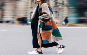 Moda Women Kış Kazak Kalın Sıcak Tasarımcı Yün Tasarım Xlong Yün Karışımı Sahte Dış Giyim Windbreaker Teddy Polar Cas8921756