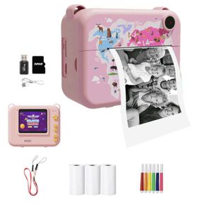 Câmeras de brinquedas filmes infantis câmeras digitais impressão instantânea para crianças câmeras de impressão térmica Instant Photo Printing Toys Video 32g Christmas Gifts WX5.28