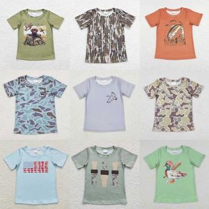 T-shirty hurtowe dziecko letnie krótkie rękawy kaczki psy koszulki koszulki dzieci dzieci