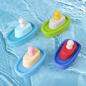 Brinquedos de banho de bebê BPA Free Water Play fofo molde infantil de silicone praia boat boat Bathing Toy para criança L2405