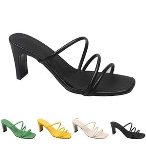 Hels High Sandals Женщины модные тапочки обувь гай тройной белый черный красный желтый зеленый Br 84e