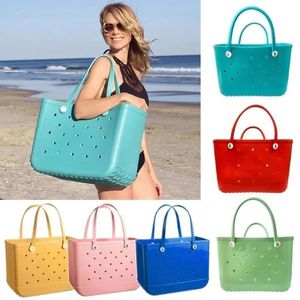 Väska anpassad bogg tot gummi silikon mode eva plast strandpåsar kvinnor sommar xl storlek 0529