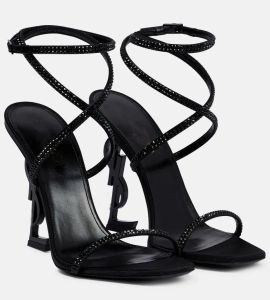 Обувь летняя роскошная бренда Opyum Sandals обувь Crystalembelled Angle Strappy High Heels Платье Свадебная леди элегантная прогулка EU35