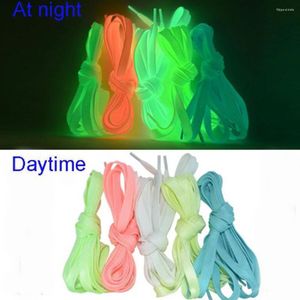 Shoe Parts 1 Pair Sport Luminous Shoelace Glow In The Dark Night Color Fluorescent Athletic Flat Laces Selling