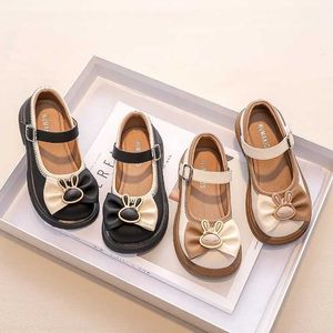 Flat shoes Girls Shoes Kids Shoes Girls Leather Shoes Bow-knot Casual Flats Cute Rabbit Princess Footwear for Student Party Summer WX5.28