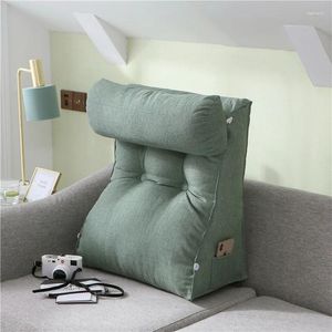 Poduszka bawełniana lniane łóżko czytanie duży duża sofa nocna podparcie lędźwiowe oparcie pleców odpoczynek bólu ulga