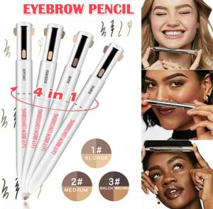 4IN1 Łatwe do noszenia wzmacniacze brwi konturowo Pen Waterproof Definiowanie Podświetlanie brwi ołówka do brwi Makijaż kosmetyki 3PCS4068057