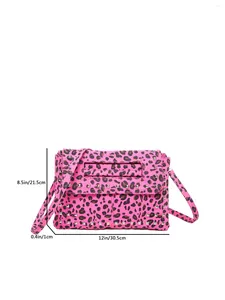 Totes Ladies Padrão de Leopardo Bolsa de Clutch Luxury Mulheres envelope Bolsa de ombro preto feminina feminina punk grande mensageiro crossbody