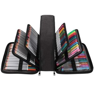 300 Pcs Pencil Case Colored Gel Pens Holder Organizer High Capacity Pencil Bag with Multilayer CompartmentsWithout Pencil 240521
