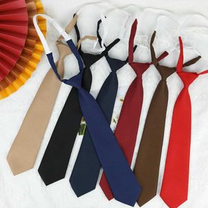 Neck Ties Simple solid brown tie mens cotton bow tie womens Jk uniform small collar school uniform bachelor lazy tie bow tie Q240528