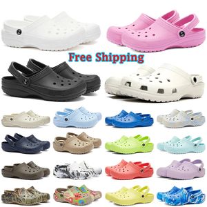 شحن مجاني مصمم صندل أحذية Slippers Slippers Womens Clog Buckle Classic Mens Triple Black Whith Waterproof Outdoor Shoes 36-45