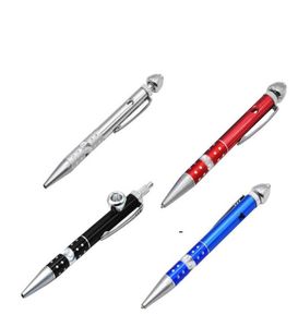 RetailWhole BallPoint Pen Pipe Metal Smoking Tobacco Pipe Алюминиевая дымная очистка аксессуаров