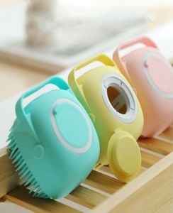 Dog Grooming Bath Brush SPA Shampoo Pet Massage Comb Soft Silicone Brushes Cat Shower Hair Removal Combs Pets Cleaning Grooming To1200771