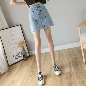 2021 New Printed, Washed, and Fur Edge A-line Short Skirt Processing and Customization of Various Denim Products