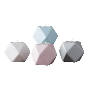 Держатели свечей 4pcs Art Craft Holder Decorative Ceramics Cup Candlestick Decor