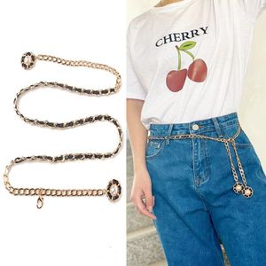 Belts Waist Chain High-quality Metal Wear Leather Ladies Trend Flower Pendant Simple Punk BC1015Belts 277J