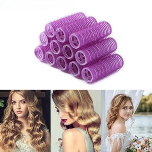 6pcs/lot 3 Size Hairdressing Home Use DIY Magic Large Self-Adhesive Hair Rollers Styling Roller Roll Curler Beauty Tool