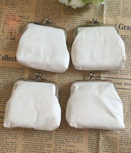 Canvas White Organizer Girls Storage Pure DIY Детские монетные сумки для кошелька Подарок простой кошелек пустые мешки pntxg5914437
