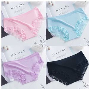 Höschen 4pcs Mädchen Unterwäsche Teenage Underpants junges Mädchen Briefs Spitze Baumwolle Mädchen Panties Mädchen Heiße Kinder Unterwäsche Y240528