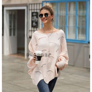 2024 Spring and Autumn Style Women's knitted sweater Bat Sleeves Knitted Bottom Shirt Single piece Pullover Knitwear Printed Knitted Shirt Top Woolen sweater 5H39