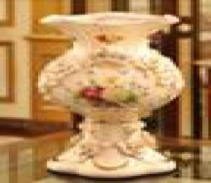 Arranjo de vaso de cerâmica europeia Decoração de arranjo de flores Largesished Flower Vase Landing Dry Luxury9544308
