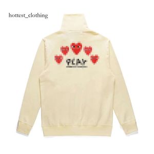 Commes Hoodie Designer Men's Hoodies Garcons PLAY Black Sweatshirt Red Heart Hoodie Size X322 Commes Des Garcons 7445