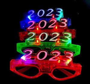 Parti Dekor LED Işık 2023 Gözlük Parlayan Yanıp Sönen Gözlükler Rave Glow Deklanşör Gözlükleri Yeni Yıl Çocukları Yetişkinleri 22923312