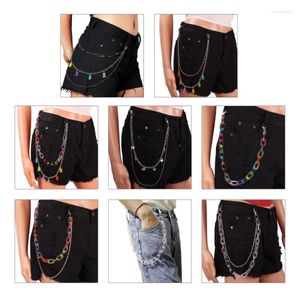 Belts Skirts Pants Chain Goth Multi Type Chains Transparent Alloy Pendant Waist Wallet Pocket For Women Girls Gift 269U