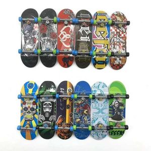 Finger Toys Print Professional Alloy Stand FingerBoard Skateboard Mini Finger Boards Skate Truck Finger Skateboard For Kid Toy Children Gift d240529